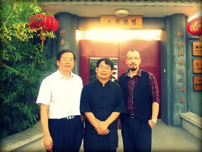 Visiting Beijing Sihai Confucius Academy (from left to right:) Pei Songxian, Feng Zhe, Thorsten Pattberg