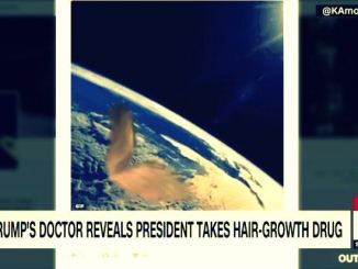 CNN sends Donald Trump's hair into Outer Space. Animation.